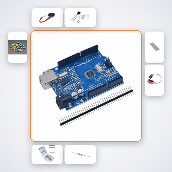 Transistor H-Bridge Motor Control Circuit with Arduino Uno Kit - Compoden