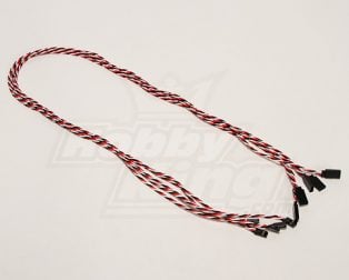 Twisted 100cm Servo Lead Extention (Futaba) 22AWG Cable (1pcs/set) - Compoden