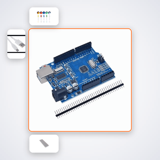 UART Two Arduino Chat Kit with Arduino Uno + LED - Compoden