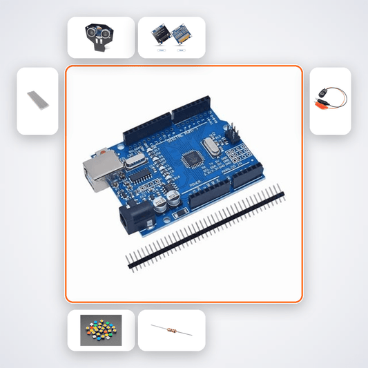 Ultrasonic Tape Measure Kit with Arduino Uno + Ultrasonic - Compoden