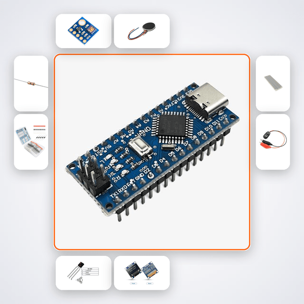 UV Exposure Wristband Kit with Arduino Nano + Sensor - Compoden