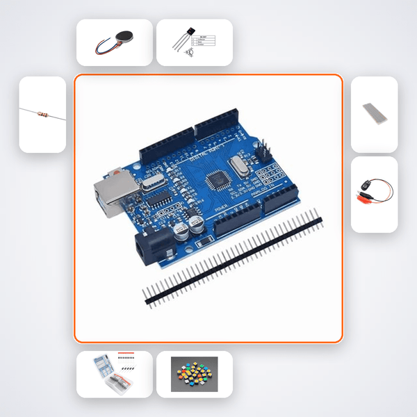 Vibration Motor Haptic Patterns Kit with Arduino Uno + Motor - Compoden