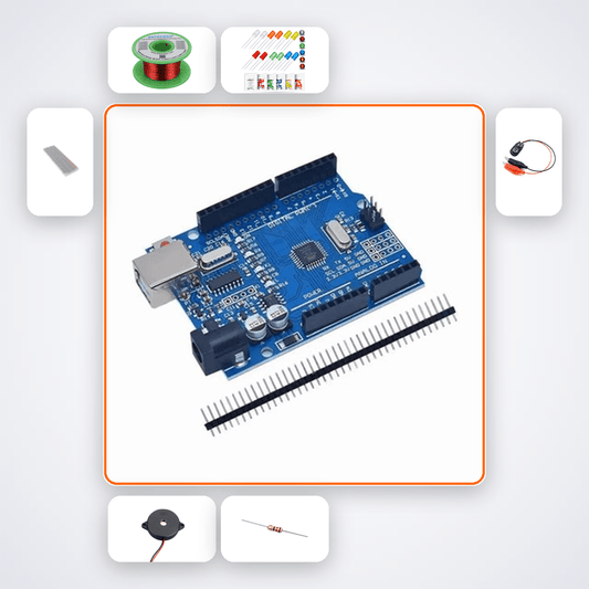 Water Level Alarm Kit with Arduino Uno + LED - Compoden