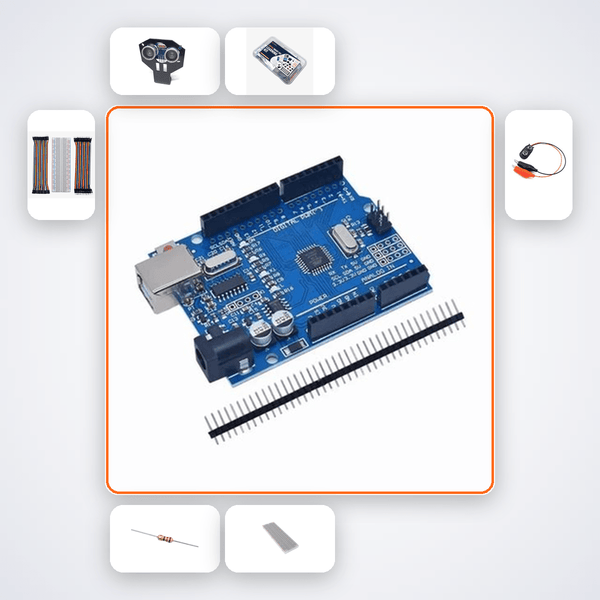 Water Level Visual Gauge Kit with Arduino Uno + Ultrasonic - Compoden
