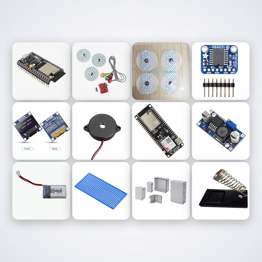 Wearable Defibrillator Monitor Variant 7 Kit with ESP32 + LED - Compoden