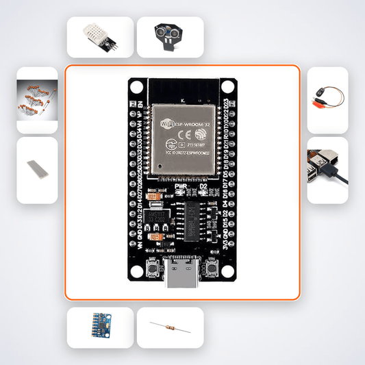 WebSocket Real-Time Data Stream Kit with ESP32 + DHT22 - Compoden