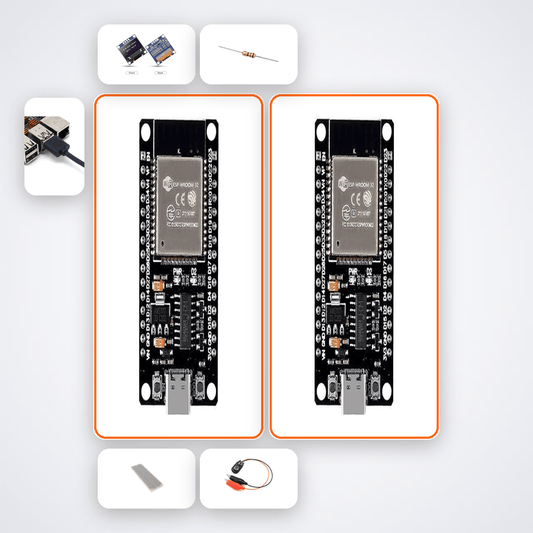 WiFi 4 vs WiFi 6 Range Test Kit with ESP32 + LED - Compoden