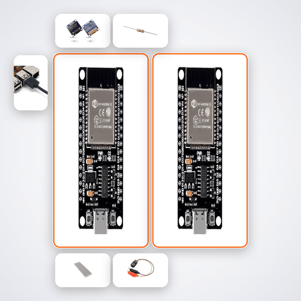 WiFi 4 vs WiFi 6 Range Test Kit with ESP32 + LED - Compoden