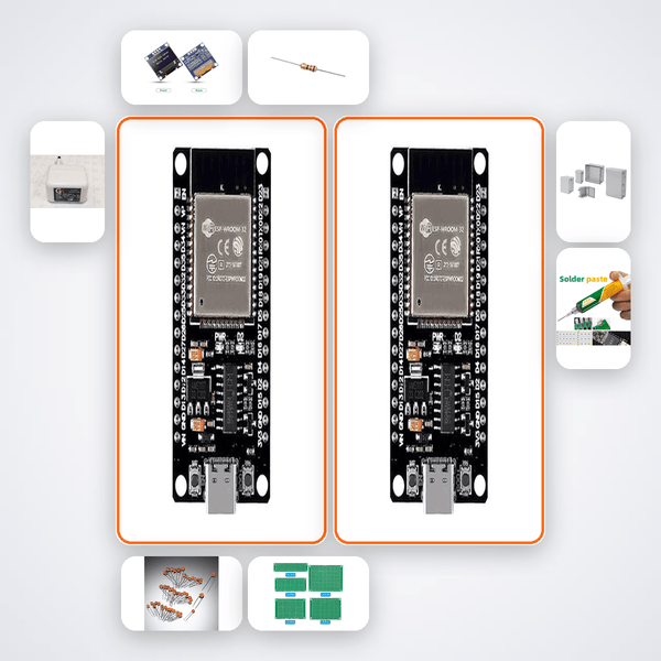 WiFi 6 vs WiFi 4 Benchmark Kit - ESP32-C6 Throughput Test with OLED - Compoden