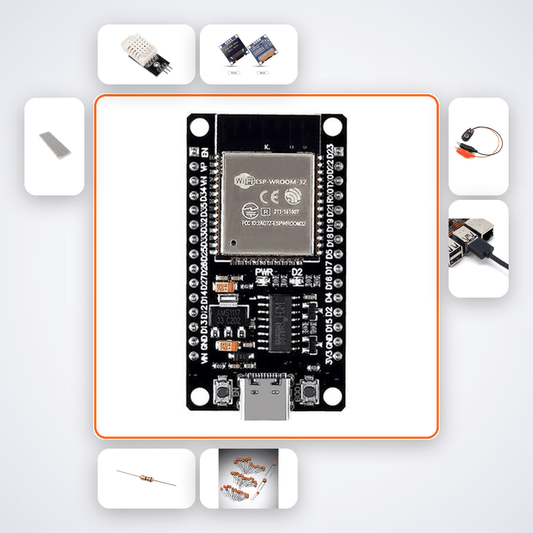 WiFi Mesh Network 5 Nodes Kit with ESP32 + DHT22 - Compoden