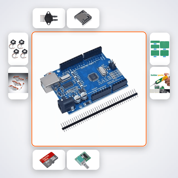 Wind Instrument Breath Pressure Synth Variant 19 Kit with Arduino Uno - Compoden