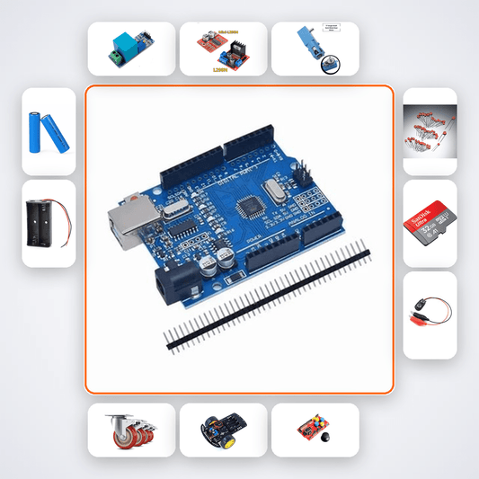Wireless Robot Kit with Arduino Nano + NRF24 - Compoden