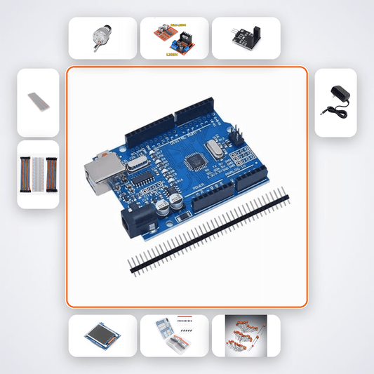 Worm Gear Slow Drive Demo Kit with Arduino Uno + Motor - Compoden