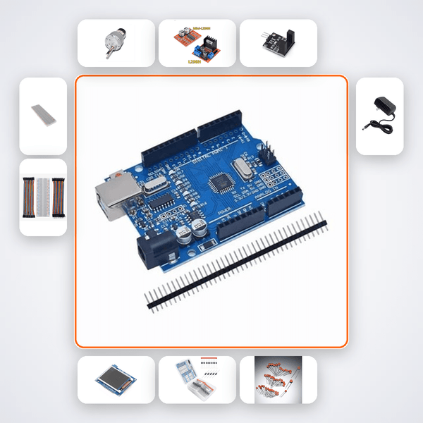 Worm Gear Slow Drive Demo Kit with Arduino Uno + Motor - Compoden