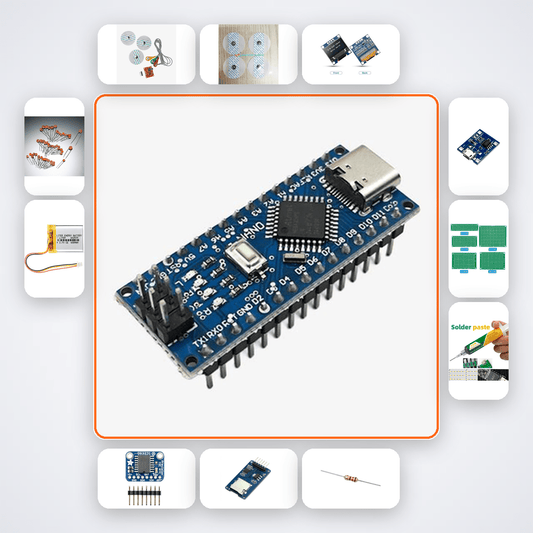 Wrist-Worn ECG Monitor Kit with Arduino Nano + LED - Compoden