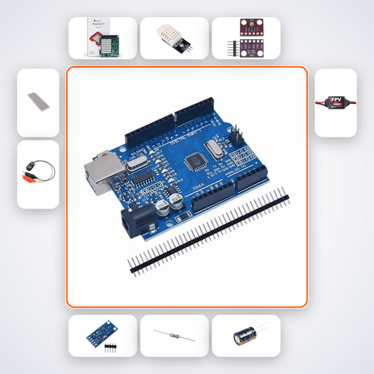 WS2812B 8x8 Matrix Visualiser Kit with Arduino Uno + DHT22 - Compoden