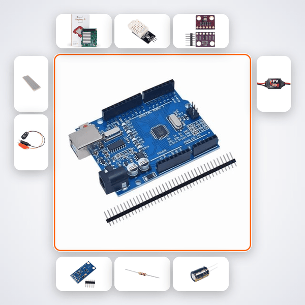 WS2812B 8x8 Matrix Visualiser Kit with Arduino Uno + DHT22 - Compoden
